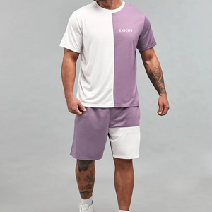 Gran oferta, ropa de verano para hombre, ropa deportiva de secado rápido, conjunto para Hombre con camiseta de manga corta y pantalones cortos deportivos, conjunto doble cómodo - Product Image 1
