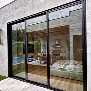 <span class=keywords><strong>Puerta</strong></span> corrediza de vidrio de aluminio personalizable de alta calidad directa de fábrica con medición e instalación profesionales - Product Image 2