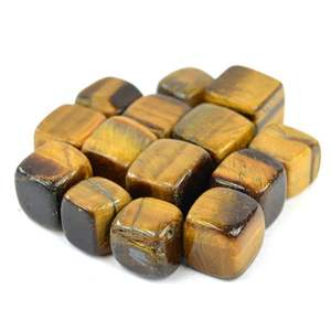 Oeil de Tigre Cubes Pierre Tumble Cristal de Guérison Pierre Précieuse Semi-Précieuse - Product Image 2