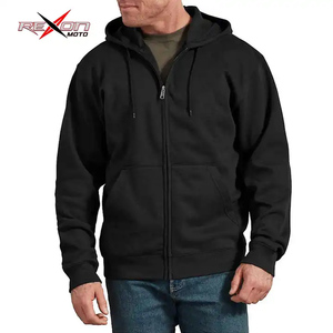 Sweat à capuche zippé intégral pour homme en molleton de coton épais, imperméable, écologique, pour l'hiver, style décontracté streetwear, logo personnalisé - Product Image 2