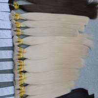 2025 Tendencia Extensiones de cabello de punta plana de lujo Virgen natural Super Doble dibujado Cabello humano Precio al por mayor Cinta recta