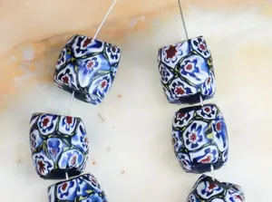 Cuentas de vidrio astillado Millefiori mixtas venecianas Vintage para joyería y fabricación de cristales de Murano, producto de comercio indio - Product Image 2