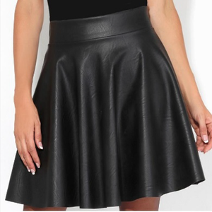 Mini jupe en cuir véritable confortable et extensible pour femme, tenue décontractée de tous les jours, tissage non tissé, nouveauté - Product Image 6