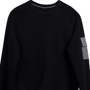 เสื้อสเวตเชิ้ตผู้ชาย/ผู้หญิง สไตล์ลำลอง สีดำฟอกสี ผ้าโพลีเอสเตอร์/คอตตอน มีกระเป๋าสีเทา คอกลม พิมพ์ลาย สไตล์สตรีทแวร์ สำหรับออกกำลังกาย - Product Image 5