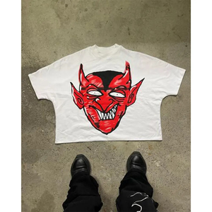 T-shirt en coton 100% de haute qualité, col rond côtelé, surdimensionné, épaules tombantes, streetwear, uni, logo personnalisé, design vierge, unisexe - Product Image 3