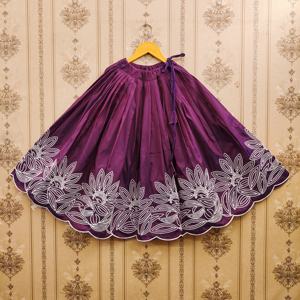 Shoryam Fashion Lehenga Choli pour enfants, ethnique, violet, brodé de fleurs, longueur au sol |   Vêtements de fête pour filles en gros, tenues de Diwali - Product Image 4