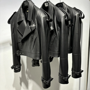 Chaqueta personalizada de piel de oveja auténtica OEM para mujer, chaqueta de piel de serpiente de cocodrilo, ropa de abrigo elegante, tira transpirable, chaqueta de cocodrilo personalizada - Product Image 3