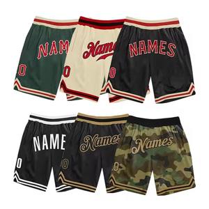 Streetwear vintage personnalisé shorts de basket-ball pour hommes rétro design uni polyester respirant grande taille imprime à la mode personnalisé vintage - Product Image 1