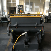 Machine de découpe à plat hydraulique automatique à coque, pour cartes, autocollants, cuir, carton, boîtes en papier, avec fonctions de rainurage et de découpe