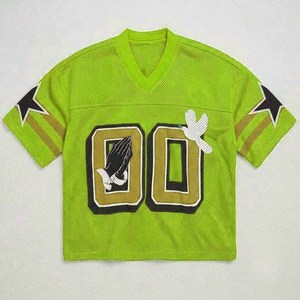 เสื้อฟุตบอลทรงปกติ ผ้าตาข่าย คอวี แขนสั้น ผ้าไม่ทอ สีแดง ดำ ขาว ระบายอากาศดี เป็นมิตรกับสิ่งแวดล้อม แห้งเร็ว คุณภาพสูง - Product Image 4