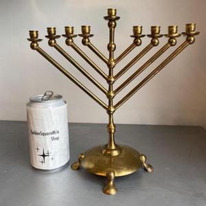 <b>Gold</b> Plated 9 Arms Menorah Candle Stand Hanukah Chanukah Events Festival Decoration Decorative Luxury <b>Candlestick</b> <b>Holder</b> Stand - Product Image 4