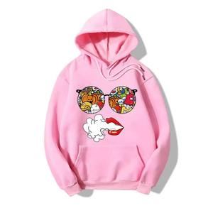 OEM ODM Unisex Sudadera con capucha personalizada Funky dibujos animados DTG pegatina impresión cuello con capucha de alta calidad de invierno - Product Image 5