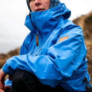 Veste de pluie imperméable en toile bleu royal unisexe à capuche pour la randonnée en plein air, le ski, respirante, durable, fermeture éclair intégrale, technique - Product Image 2