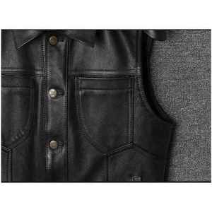 2026 personnalisable confortable respirant Design élégant le plus demandé de haute qualité chaud et chauffé 100% véritable hommes gilet en cuir - Product Image 2