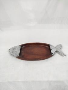 Plateau rectangulaire décoratif en bois, plateau de service en MDF pour aliments, boissons, chocolats, plateau de rangement - Product Image 4