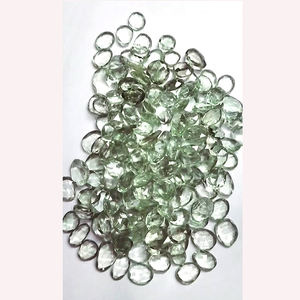 156 piezas de amatista verde natural de 10mm a 20mm de corte de Rosa irregular ovalado 525 Ct lote Iroc ventas prasiolita piedra trasera plana US $88 para todos - Product Image 3