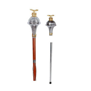 Cabeza colgante de moissanita genuina cabeza de maza chapada en oro y plata/mejor cabeza de moda cabeza chapada en oro y plata con palo - Product Image 4