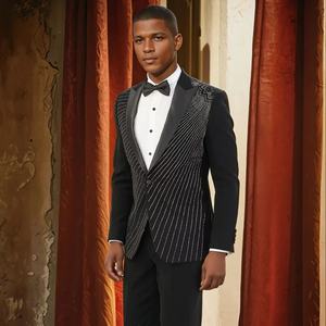 Traje de boda para hombre, esmoquin de novio, traje Formal de negocios para hombre, ropa ajustada, ropa de fiesta, traje de negocios, chaqueta - Product Image 1