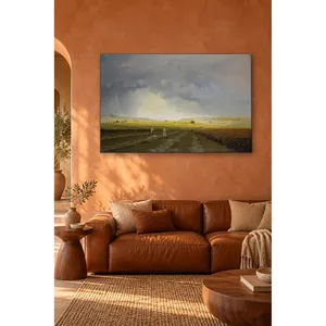 Fida Chintreuil Regardant la pluie sur la plaine - Impression sur toile - Product Image 4