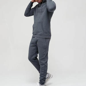 ชุดวอร์มสีเทาเข้มพร้อมเชือกผูกและฮู้ดสำหรับผู้ชายผลิตตามสั่งคุณภาพสูง - Product Image 4