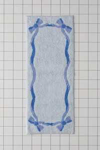 Lace Bow Floral Pattern Modern Luxury Rectangle Cotton Bath Mat with TPR Backing <b>Machine</b> Made & Eco-Friendly - Product Image 2