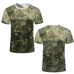 เสื้อยืดออกกำลังกายทรงลำลอง ระบายเหงื่อ แขนสั้น ผ้าฝ้าย/ใยไผ่ 300 กรัม ลายพิมพ์ - Product Image 5