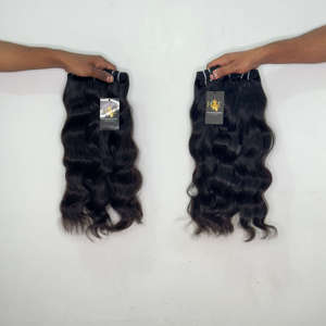 Cabello Humano Indio Virgen de Templo, Sin Procesar, con Cutícula Alineada, de un Solo Donante, y Paquete de Cabello Rizado Virgen Brasileño Sin Procesar - Product Image 2