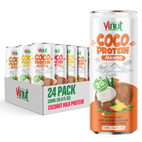 Lait de protéines de noix de coco à la mangue 330 ml Fabrication vietnamienne |   Protéine 20g Prix de gros Échantillon gratuit Marque privée OEMODM