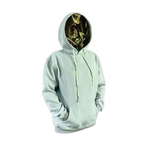 Vente en gros : Sweat à capuche oversize à col montant, épais, en molleton French Terry, en coton thermique, imprimé personnalisé, teint uni, hiver - Product Image 4
