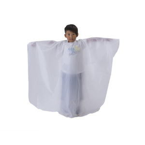 ผ้าคลุมตัดผมเด็กแบบกันน้ำ สีขาว ลายกากบาท รุ่นพื้นฐาน - Product Image 1
