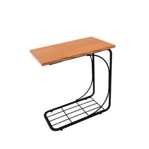 Table d'appoint minimaliste en bois naturel et métal de style industriel pour salon Tables basses à usage domestique - Product Image 3