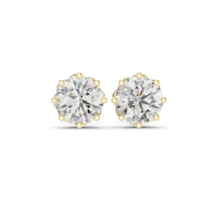 ต่างหูเพชรแล็บ 4 กะรัต คุณภาพ VVS-VS ระดับความใส EF  ทอง 18KT, 14KT, 10KT และเงิน 925  ทองชมพู, ทองเหลือง, ทองขาว และมอสซาไนต์ - Product Image 2