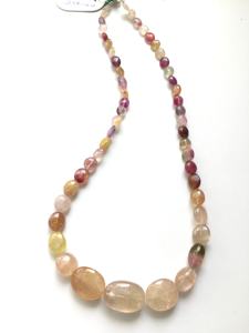 Turmalina Natural Multicolor, Ovalada Lisa, 1 Hilo, Natural, para la Elaboración de Joyería Fina, Cuentas de Piedras Preciosas - Product Image 3