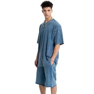 Conjunto de Shorts para Hombre con Lavado Ácido, Ropa Moderna para el Verano, Logotipo Personalizado, Bordado y Personalización - Product Image 4