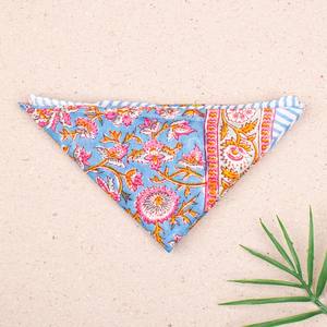 Handcrafted Cotton Bandana Handblock Printed Summer Neck <b>Scarf</b> Boho Hair <b>Wrap</b> - Product Image 5