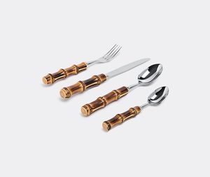 ชุดช้อนส้อมขายดี ดีไซน์ด้ามจับไม้ไผ่ธรรมชาติ ของตกแต่งโต๊ะอาหาร ของตกแต่งงานแต่งงาน ชุดของขวัญ ชุดอาหารเย็น ส้อม ช้อน - Product Image 2