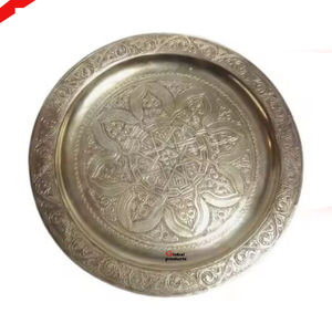 Plaque de chargeur de décor de mariage et de fête en acier inoxydable en métal argenté pour restaurant et bar d'hôtel - Product Image 4