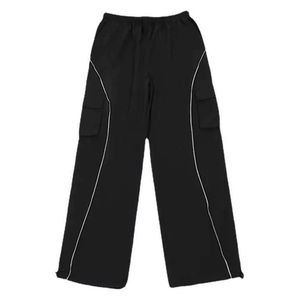 Pantalones Deportivos Casuales Unisex de Nailon con Logotipo Personalizado, Corte Regular, Resistentes al Viento, Tallas Grandes, Pierna Ancha - Product Image 2