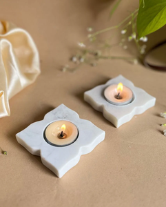 Portavelas de mármol de calidad superior portavelas y decoración votiva para sala de estar centros de mesa de boda - Product Image 2