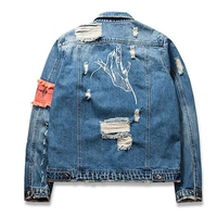 Nouveau Design Bleu Homme Jean Manteaux Bouton Poche Hommes Denim Veste Automne Cowboy Hiver Surdimensionné Marque Taille L Outwear Vêtements