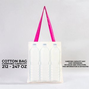 High Quality 10 oz Canvas <b>Purse</b> Fuchsia Handles 14 X 16 (35x40 Cm)-<b>Large</b> Capacity Open Closure Zipper Solid Color Cotton Lining - Product Image 6