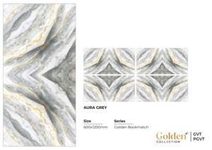 Carreaux de porcelaine vitrifiée brillants adhésifs Golden Victory 600x1200mm Aspect marbre Accents résistants à l'usure Antibactériens Intérieur - Product Image 4