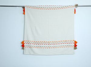 Tiro de algodón Dobby de alta calidad, elegante patrón tejido suave al tacto, tamaño personalizado, tiro decorativo cálido para el hogar, Hoteles, Viajes - Product Image 4