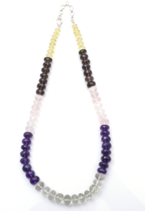 Unisex estilo clásico limón/Cuarzo Rosa ahumado amatista collar con cuentas verdes accesorio de moda para collares colgantes de moda - Product Image 2