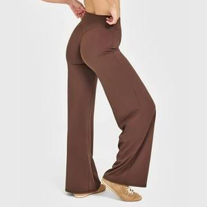 Ultra Soft Butter Fabric Women's Mid-Waist <b>Yoga</b> <b>Pants</b> <b>Straight</b> <b>Leg</b> Sports Leggings for Pilates & Running Naked Feel-Plus Size - Product Image 3