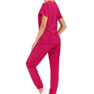 Uniformes légers d'hôpital d'usage de travail de style d'uniforme de gommage médical de couleur unie - Product Image 3