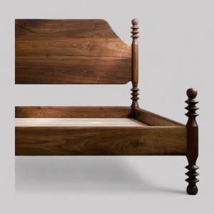 Wabi Sabi Luxury Antique Repro Mahogany Wood Queen <b>Bed</b> Frame Hand Carved Bedroom Furniture Vintage French Style for Hotels Homes - Product Image 6