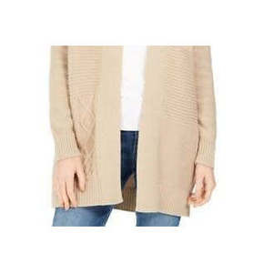 Cardigan Casual da Donna Charter Club, Beige con Stampa Patchwork e Ricami, Bottoni, Lana e Acrilico, Lungo per Autunno Inverno, Taglia X-Large - Product Image 3