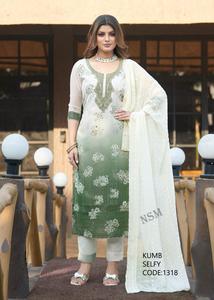 Ropa de fiesta de diseñador de calidad superior Exclusivo Último Georgette con trabajo manual y pantalón Kurti con estampado digital y Dupatta - Product Image 4