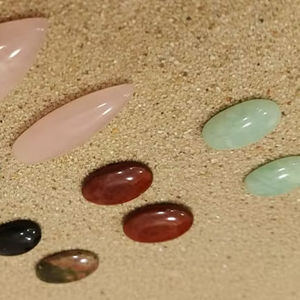 Piedras Preciosas de Alta Calidad, Cabujones Planos, Ovalados, Ágata/Jaspe/Jade/Cristal/Lapislázuli Semi Naturales, 20% de Descuento y Regalo de Año Nuevo - Product Image 4